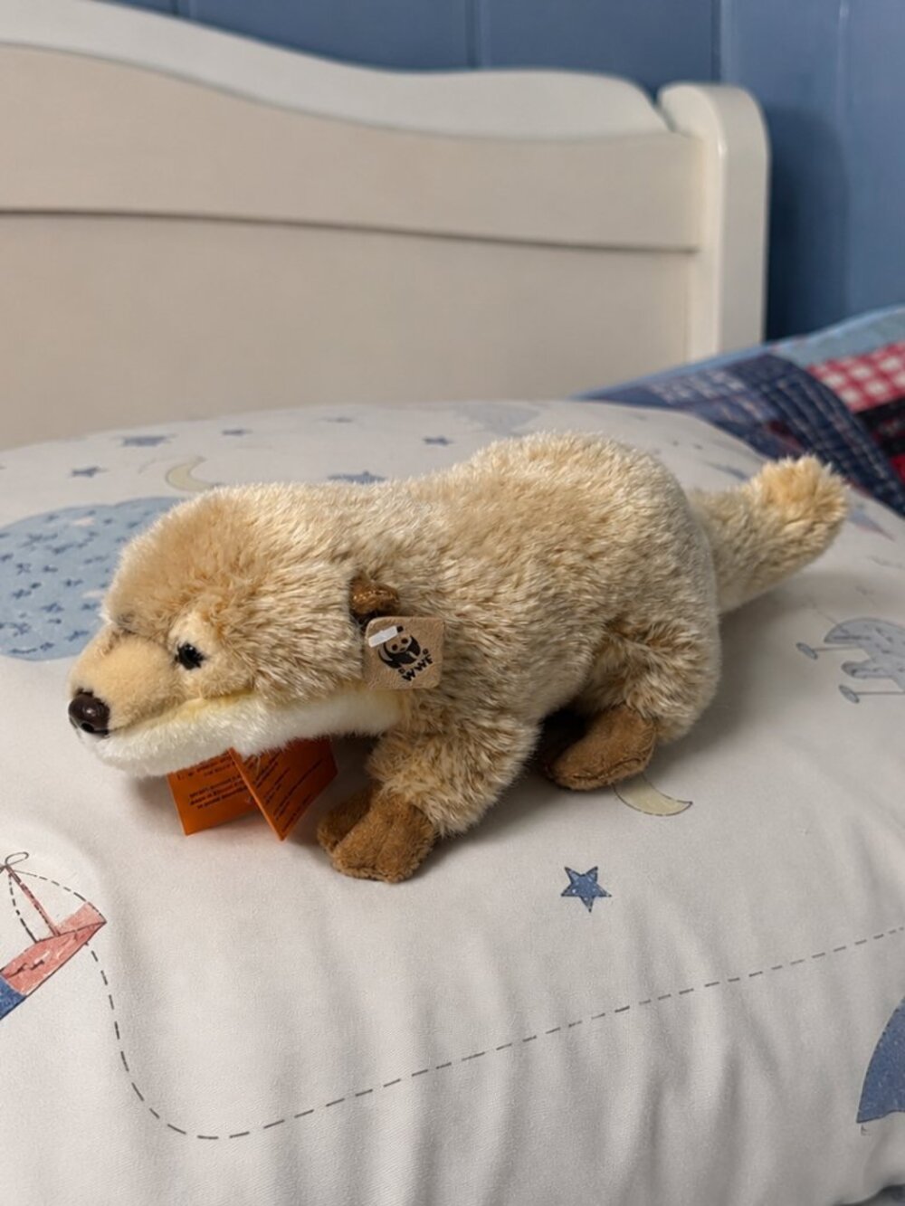 HTF WWF Bon Ton Toys 12" River Otter Plush Classic Collection Tagged